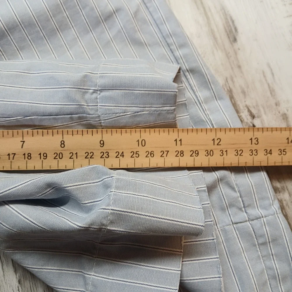 Polo Ralph Lauren Mens Blue White Striped Cotton Madison Ave Shorts Size 32